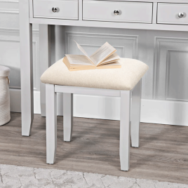 Quantum Cushioned Seat Dressing Table Stool - Grey