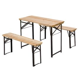 Picnic Wooden Table and Bench Set