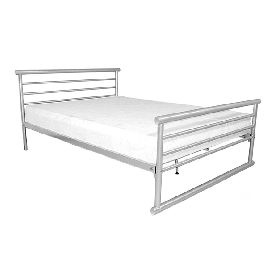 Dorchester Metal Frame Single Bed - Silver