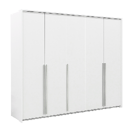 ALVERO 5 Door Wardrobe White - 255cm