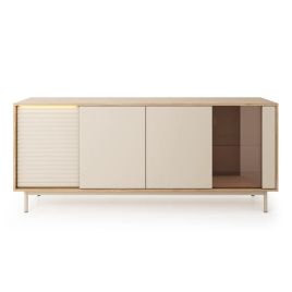 FINA Sideboard Cabinet 184cm - Oak with Beige