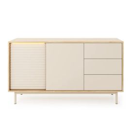 FINA Sideboard Cabinet 140cm - Oak with Beige