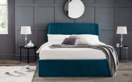 Frida Storage Ottoman Double Bed - Teal