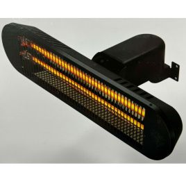 Oscillating Remote Control Wall Mounted Patio Electric Heater - Black