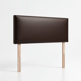 Chester Leather Effec High-Appeal Wooden Frame Headboard 4ft Small Double Bed - Brown