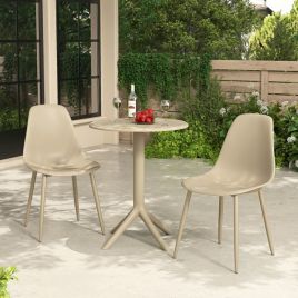 Tommaso Outdoor Bistro Table and 2 Chair Set - Sand