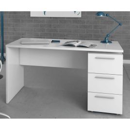Office Computer Desk with 3 Drawers - White