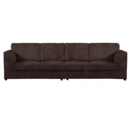Oxford Luxury Fullback Jumbo Cord 4 Seater Sofa - Chocolate and Other Colours