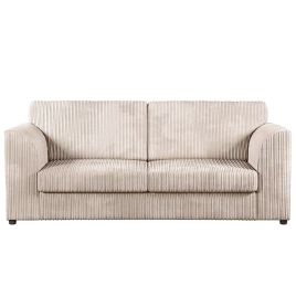 Oxford Luxury Fullback Jumbo Cord 3 Seater Sofa - Cream and Other Colours