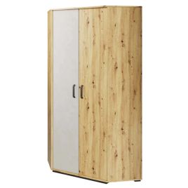 Corner Wardrobe - QUAKER 2 Door Wardrobe Oak Artisan 95cm