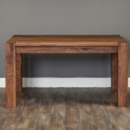 Daisy Resilient Satin Lacquer Finish Medium 150cm Dining Table - Walnut