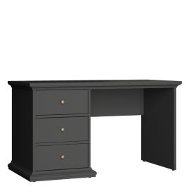 Ewelina Modern Design 3 Drawer Computer Desk - Matt Grey