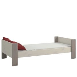 Olivia Solid Wood Kids Single Beds in Whitewash Grey Brown Lacquered