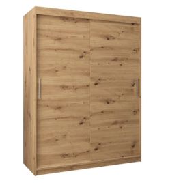 Sliding Wardrobe - TIVERTON 2 Door Wardrobe Oak Artisan 150cm