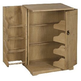 Waltham Solid Waxed Light Pine DVD Storage Unit Stand - Natural