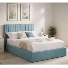 Double Bed - HINCKS Ottoman Bed Blue 4ft6