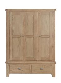 Norfolk 3 Door Wardrobe - Somke Oak
