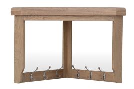 Norfolk Corner Hall Bench Top - Smoke Oak
