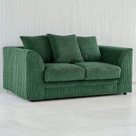 Desmond Jumbo Cord 2 Seater Scatterback Sofa - Green