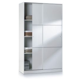 Sliding Wardrobe - MARKHAM 2 Door Wardrobe White 120cm