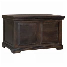 Delta Large Mango Wood Blanket Storage Box - Walnut