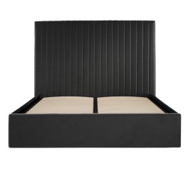 BERLIX II Kingsize Fabric Ottoman Bedframe - Black