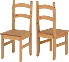 Budget Mexican Chair (Box of 2) - Distressed Waxed Pine