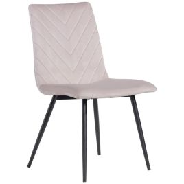 Filton Retro Style Dining Chair - Taupe Velvet