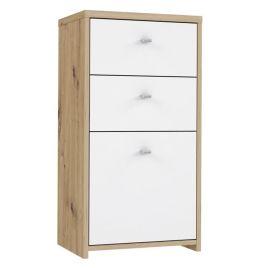 BEACON Oak Finish Chest of Drawers - Tallboy, Small-sized, 2 Drawers