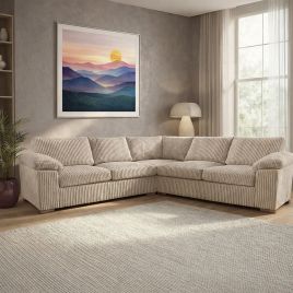 Corner Sofa - CORDURA Full Back Jumbo Cord - Cream