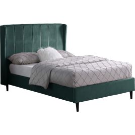 Amelia 5ft Kingsize Bed - Green Velvet Fabric
