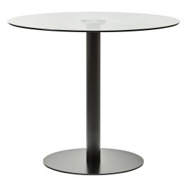 Metropolitan Round Matt Black Dining Table