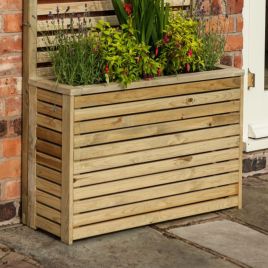 Rowlinson Garden Creations Tall Planter Timber with Liner 600x900x300