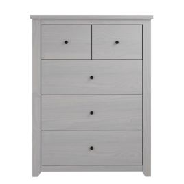 HARLAN Grey Chest of Drawers - Medium-sized, 5 Drawers