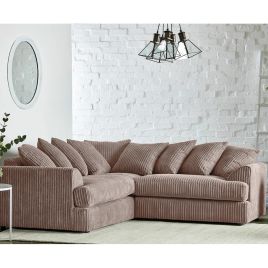 Jasper Jumbo Cord Corner Sofa - Coffee