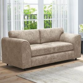 LORVANI Fabric 3 Seater Fullback Sofa - Beige