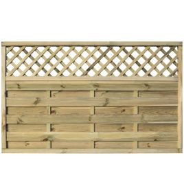 Classic Lattice Infill Design Natural Timber Finish Pressure Treated 6x4 Slatted Panel - Set of 3