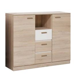 Chest of Drawer - REACT 3 Drawer Chest Oak Sonoma 130cm