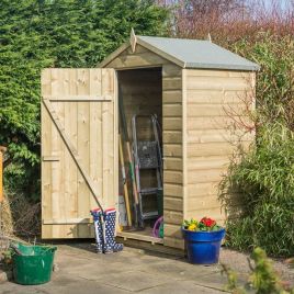Rowlinson Timber Garden Shed Single Door, Pressure Treated - 4x3