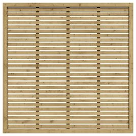 Rowlinson 6×5 Horizontal Open Slatted Panel Garden Screen with Additional Framing Strength - Set of 3