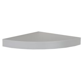 ELVORA Corner Box Shelf Wood Corner Floating Shelf Hidden Bracket Storage - Light Grey