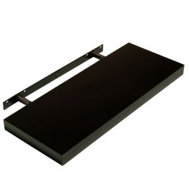 SHEVIX Box Shelf Wood Floating Shelf Display Storage - Gloss Black