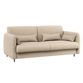 2 Seater Sofa - BROOKS 2 Seater Sofa Beige Boucle 184cm