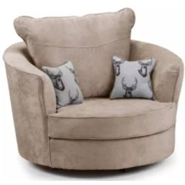 Verona High Back Swivel Chair with Optional Extras - Mink