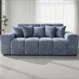 STACIE Fabric 3 Seater Sofa - Grey
