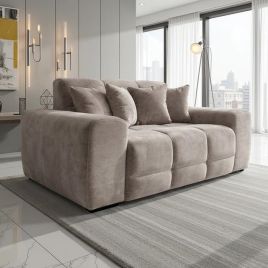 STACIE Fabric 2 Seater Sofa - Latte