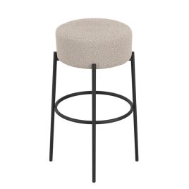 ANVRA Boucle Fabric Bar Stool - Buff
