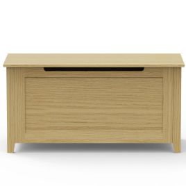 CEDARFIELD Large Wide Wooden Storage Trunk Lift-Up - Oak Effect