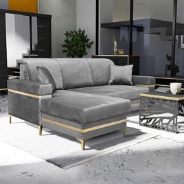 Wakefield Gold Touch Corner Storge Sofabed Left, Right Orientation - Grey