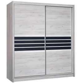 Sliding Wardrobe - DACORUM 2 Door Wardrobe Oak-Craft 203cm